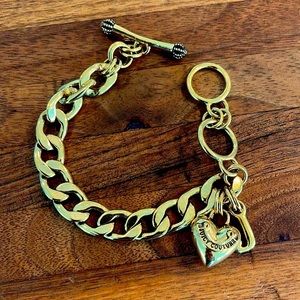 Juicy Gold Tone Charm Bracelet